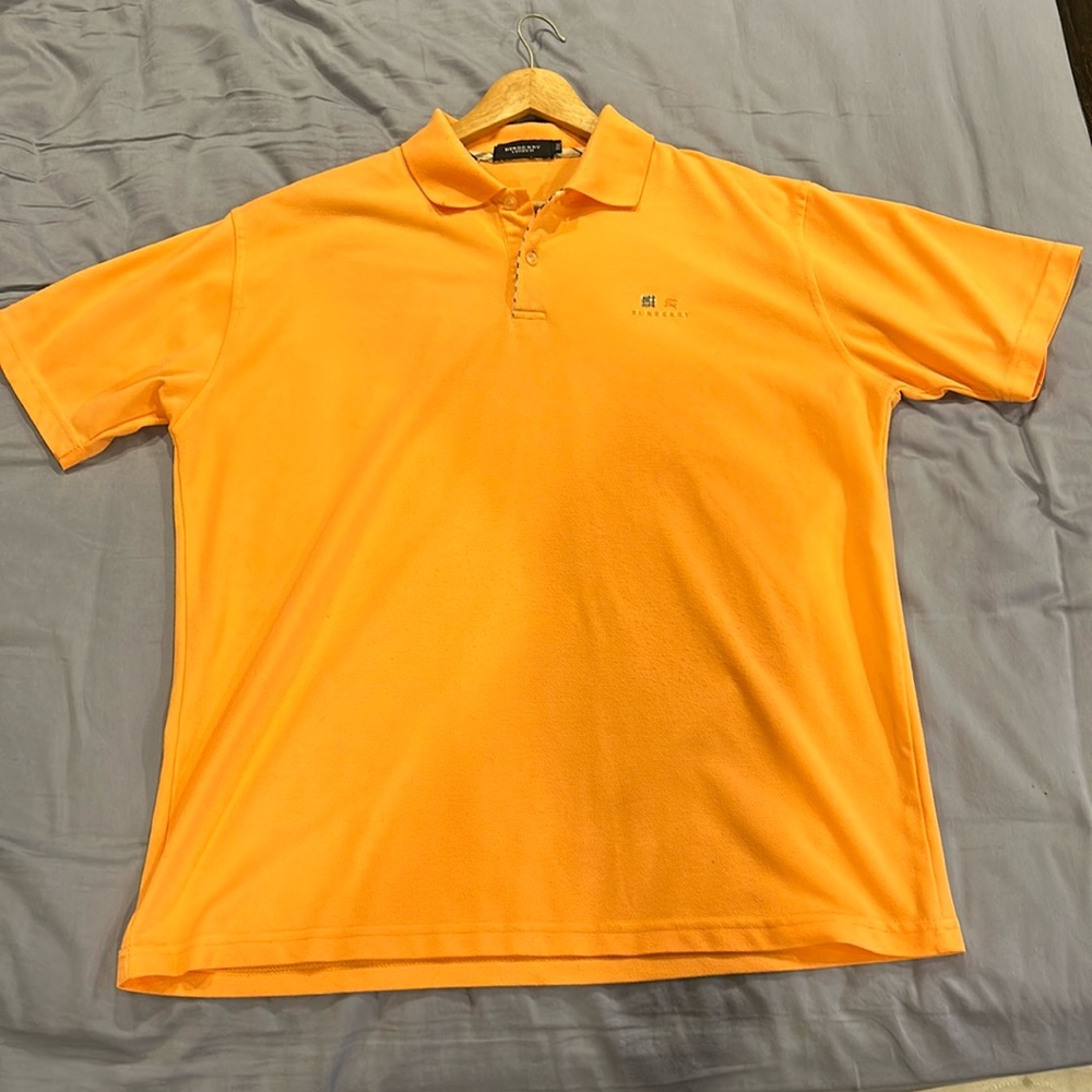 Orange Burberry polo
